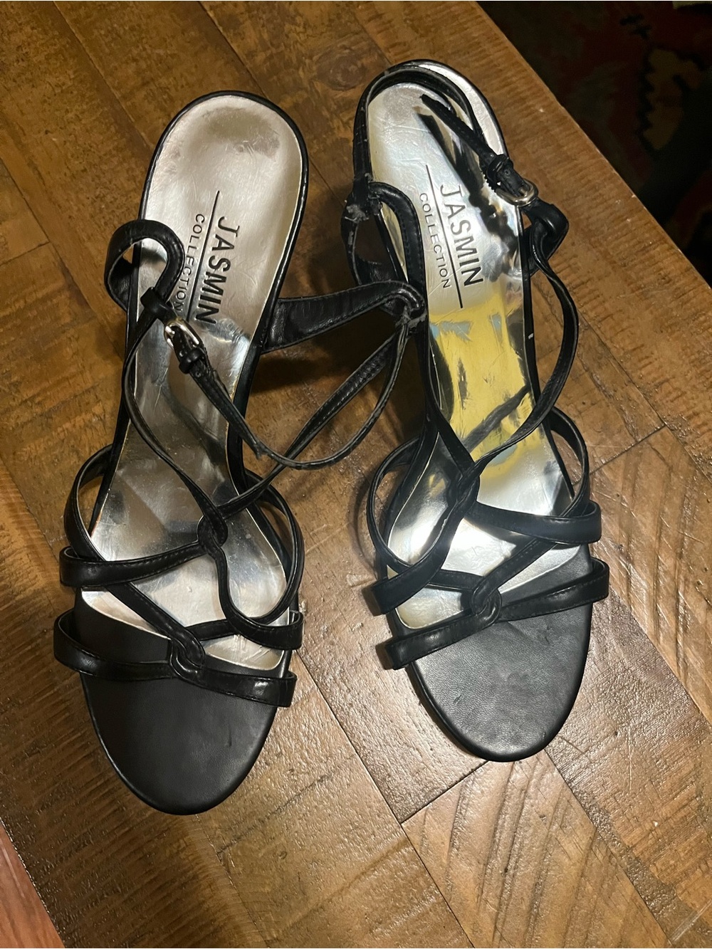Black Strappy Heeled Sandals